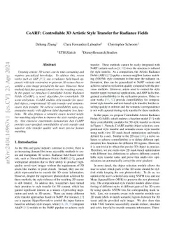 CoARF: Controllable 3D Artistic Style Transfer for Radiance Fields