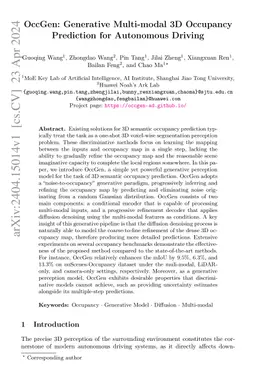 OccGen: Generative Multi-modal 3D Occupancy Prediction for Autonomous
  Driving
