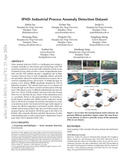 IPAD: Industrial Process Anomaly Detection Dataset