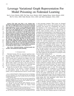 Leverage Variational Graph Representation For Model Poisoning on
  Federated Learning