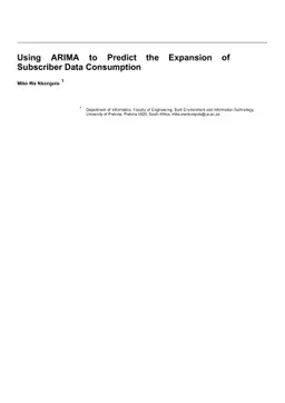 Using ARIMA to Predict the Expansion of Subscriber Data Consumption