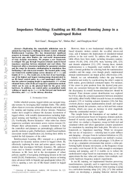 Impedance Matching: Enabling an RL-Based Running Jump in a Quadruped
  Robot