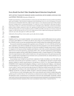 Every Breath You Don't Take: Deepfake Speech Detection Using Breath