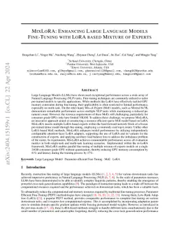 MixLoRA: Enhancing Large Language Models Fine-Tuning with LoRA-based
  Mixture of Experts