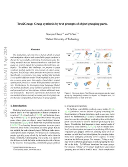 Text2Grasp: Grasp synthesis by text prompts of object grasping parts