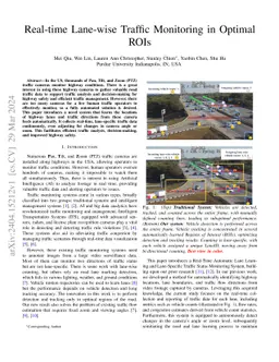 Real-time Lane-wise Traffic Monitoring in Optimal ROIs