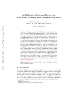 UniMERNet: A Universal Network for Real-World Mathematical Expression
  Recognition