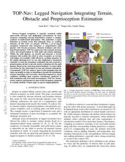 TOP-Nav: Legged Navigation Integrating Terrain, Obstacle and
  Proprioception Estimation