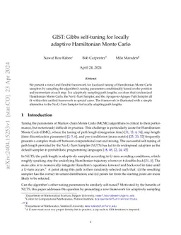 GIST: Gibbs self-tuning for locally adaptive Hamiltonian Monte Carlo