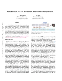 Multi-Session SLAM with Differentiable Wide-Baseline Pose Optimization
