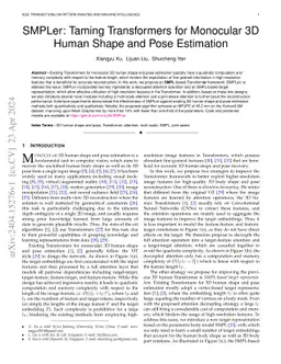 SMPLer: Taming Transformers for Monocular 3D Human Shape and Pose
  Estimation