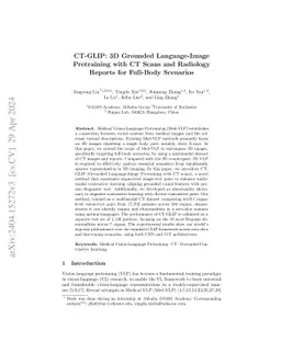 CT-GLIP: 3D Grounded Language-Image Pretraining with CT Scans and Radiology Reports for Full-Body Scenarios