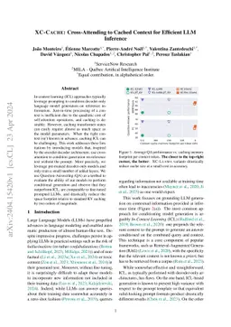 XC-Cache: Cross-Attending to Cached Context for Efficient LLM Inference