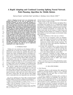 A Rapid Adapting and Continual Learning Spiking Neural Network Path
  Planning Algorithm for Mobile Robots