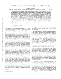 Oscillatrons: neural units with time-dependent multifunctionality