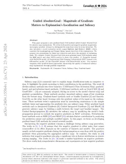 Guided AbsoluteGrad: Magnitude of Gradients Matters to Explanation's Localization and Saliency