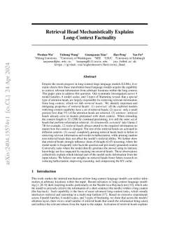 Retrieval Head Mechanistically Explains Long-Context Factuality