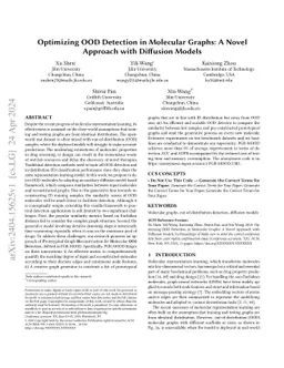 Optimizing OOD Detection in Molecular Graphs: A Novel Approach with
  Diffusion Models