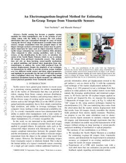 An Electromagnetism-Inspired Method for Estimating In-Grasp Torque from
  Visuotactile Sensors