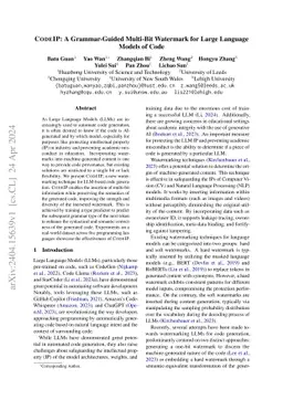 CodeIP: A Grammar-Guided Multi-Bit Watermark for Large Language Models of Code