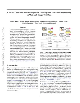 CatLIP: CLIP-level Visual Recognition Accuracy with 2.7x Faster
  Pre-training on Web-scale Image-Text Data