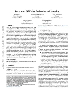 Long-term Off-Policy Evaluation and Learning