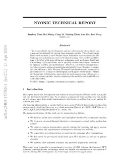 Nyonic Technical Report