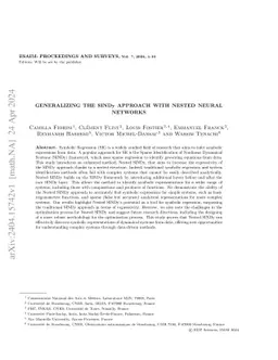 Generalizing the SINDy approach with nested neural networks