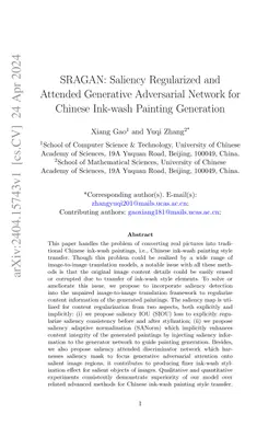 SRAGAN: Saliency Regularized and Attended Generative Adversarial Network for Chinese Ink-wash Painting Style Transfer