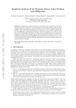 Empirical Analysis of the Dynamic Binary Value Problem with IOHprofiler