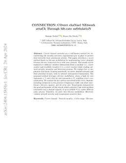 CONNECTION: COvert chaNnel NEtwork attaCk Through bIt-rate mOdulatioN