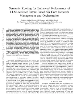 Semantic Routing for Enhanced Performance of LLM-Assisted Intent-Based
  5G Core Network Management and Orchestration