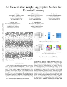 An Element-Wise Weights Aggregation Method for Federated Learning