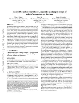 Inside the echo chamber: Linguistic underpinnings of misinformation on
  Twitter