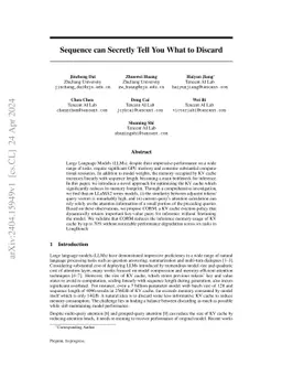 CORM: Cache Optimization with Recent Message for Large Language Model
  Inference