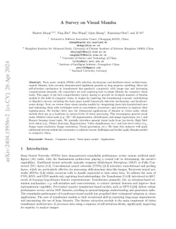 A Survey on Visual Mamba