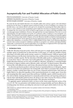 Asymptotically Fair and Truthful Allocation of Public Goods