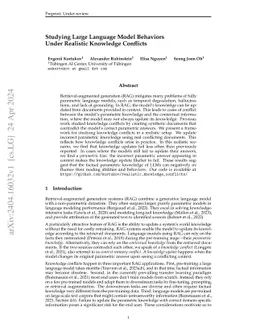 Studying Large Language Model Behaviors Under Realistic Knowledge
  Conflicts