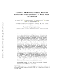 Explaining AI Decisions: Towards Achieving Human-Centered Explainability
  in Smart Home Environments