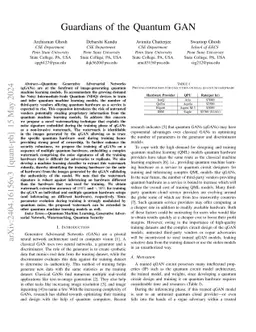 Guardians of the Quantum GAN