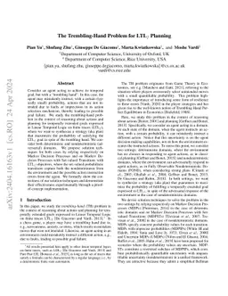 The Trembling-Hand Problem for LTLf Planning