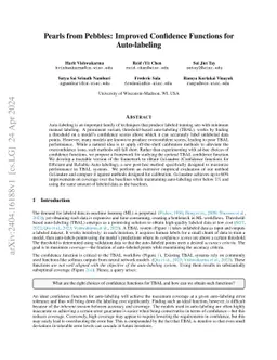 Pearls from Pebbles: Improved Confidence Functions for Auto-labeling