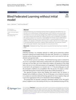 Blind Federated Learning without initial model
