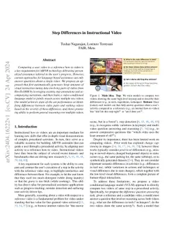 Step Differences in Instructional Video