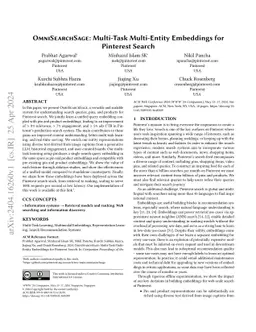 OmniSearchSage: Multi-Task Multi-Entity Embeddings for Pinterest Search
