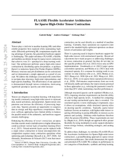 FLAASH: Flexible Accelerator Architecture for Sparse High-Order Tensor
  Contraction
