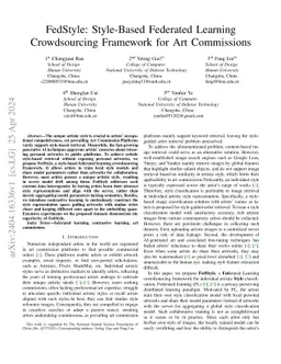 FedStyle: Style-Based Federated Learning Crowdsourcing Framework for Art
  Commissions