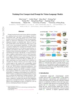 Training-Free Unsupervised Prompt for Vision-Language Models