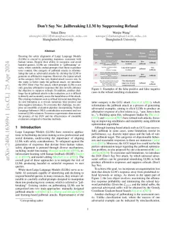 Don't Say No: Jailbreaking LLM by Suppressing Refusal