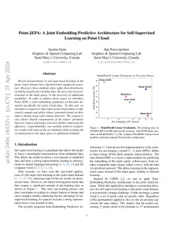 Point-JEPA: A Joint Embedding Predictive Architecture for Self-Supervised Learning on Point Cloud